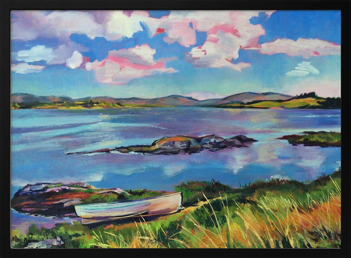Boat On the Lake - Stretched Canvas, Poster or Fine Art Print I Heart Wall Art