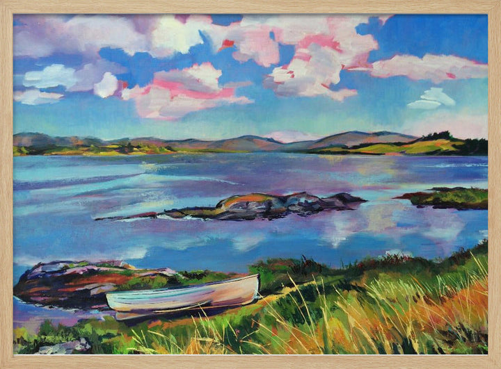 Boat On the Lake - Stretched Canvas, Poster or Fine Art Print I Heart Wall Art