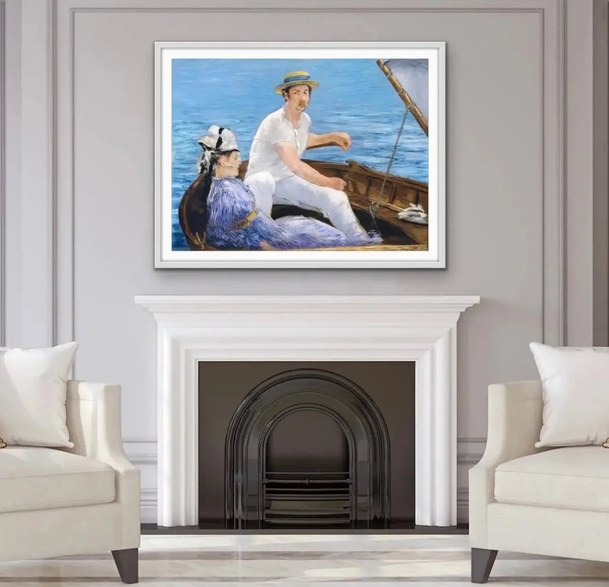 Boating (1874) by Édouard Manet - I Heart Wall Art - Poster Print, Canvas Print or Framed Art Print