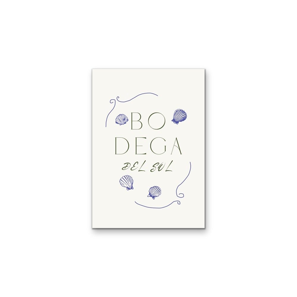 Bodega Del Sol - Coastal Blue Quote, Stretched Canvas or Wall Art Print - I Heart Wall Art - Poster Print, Canvas Print or Framed Art Print