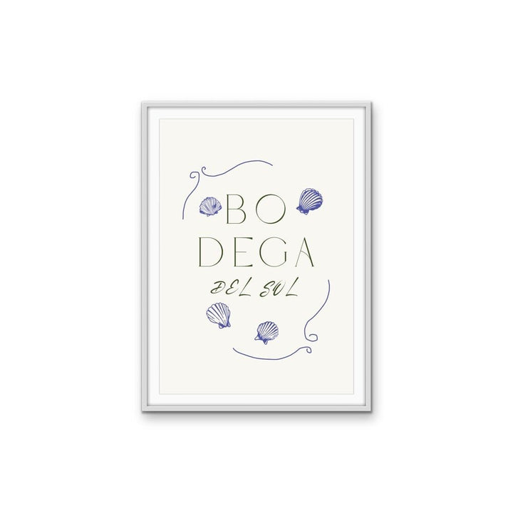 Bodega Del Sol - Coastal Blue Quote, Stretched Canvas or Wall Art Print - I Heart Wall Art - Poster Print, Canvas Print or Framed Art Print