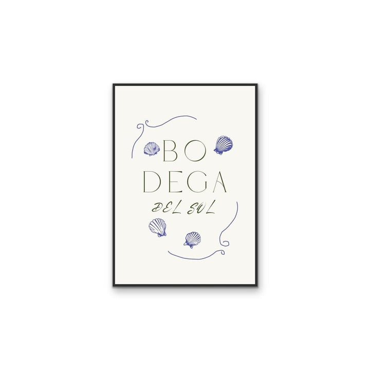 Bodega Del Sol - Coastal Blue Quote, Stretched Canvas or Wall Art Print - I Heart Wall Art - Poster Print, Canvas Print or Framed Art Print