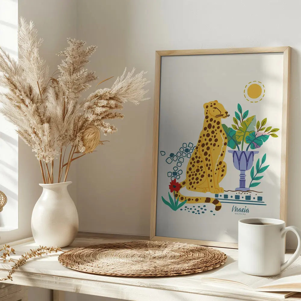 Bohemian Cheetah - Stretched Canvas, Poster or Fine Art Print I Heart Wall Art