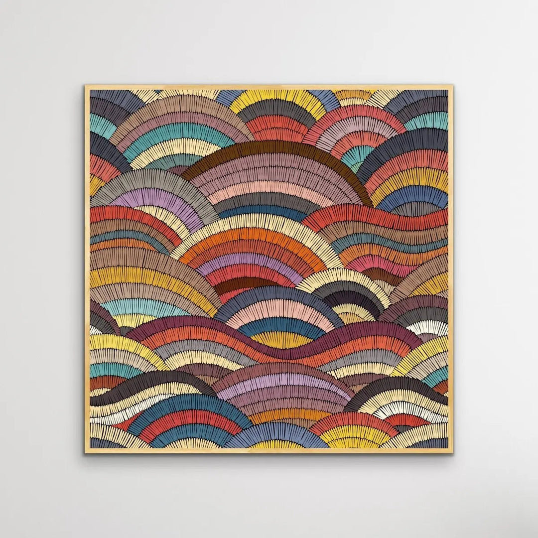 Bohemian Waves (Print Four )- Beautiful Bohemian Style Coloured Print - I Heart Wall Art - Poster Print, Canvas Print or Framed Art Print