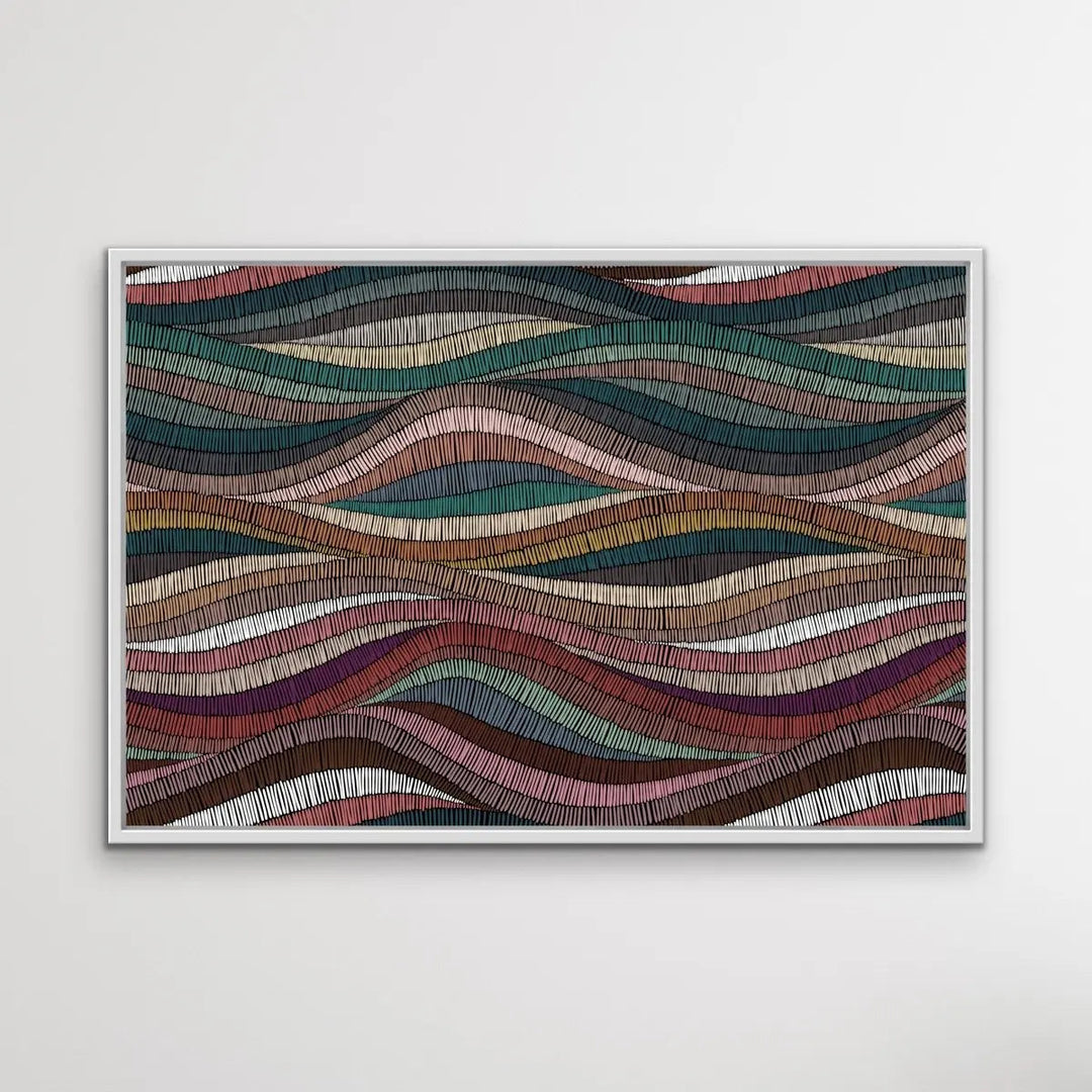 Bohemian Waves (Print One) - Beautiful Bohemian Style Coloured Print - I Heart Wall Art - Poster Print, Canvas Print or Framed Art Print