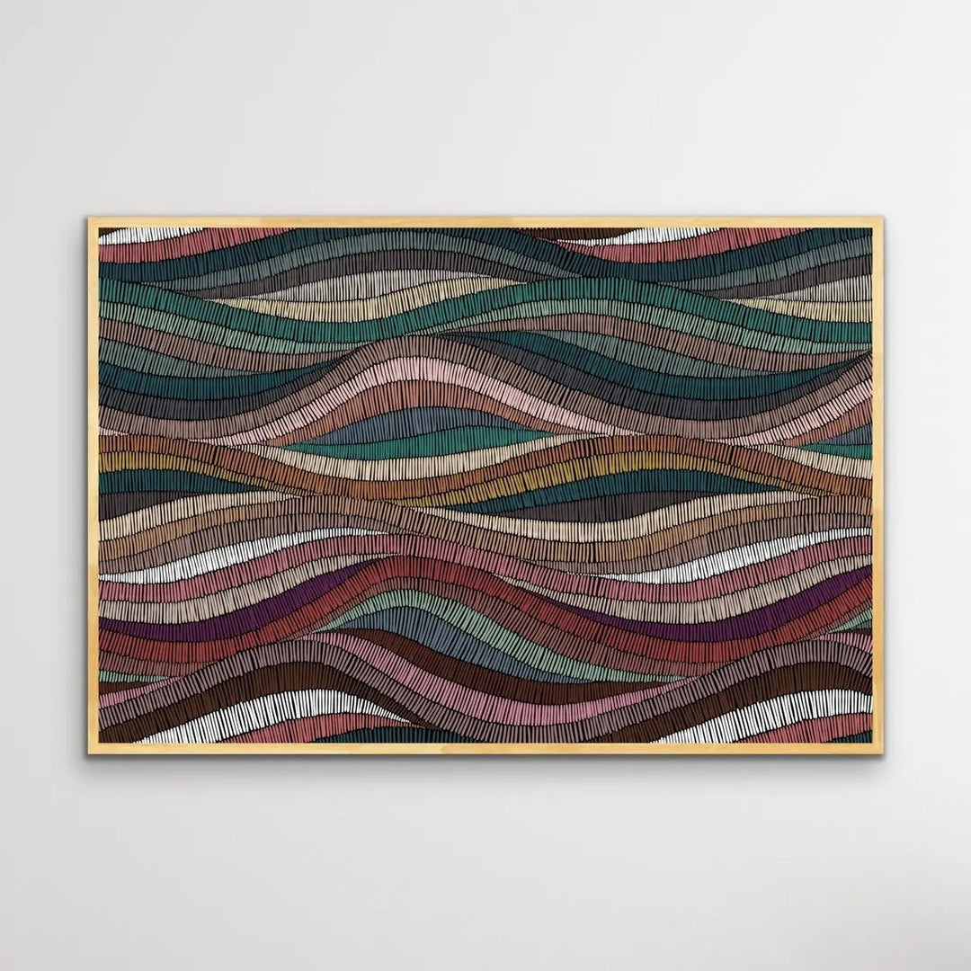 Bohemian Waves (Print One) - Beautiful Bohemian Style Coloured Print - I Heart Wall Art - Poster Print, Canvas Print or Framed Art Print