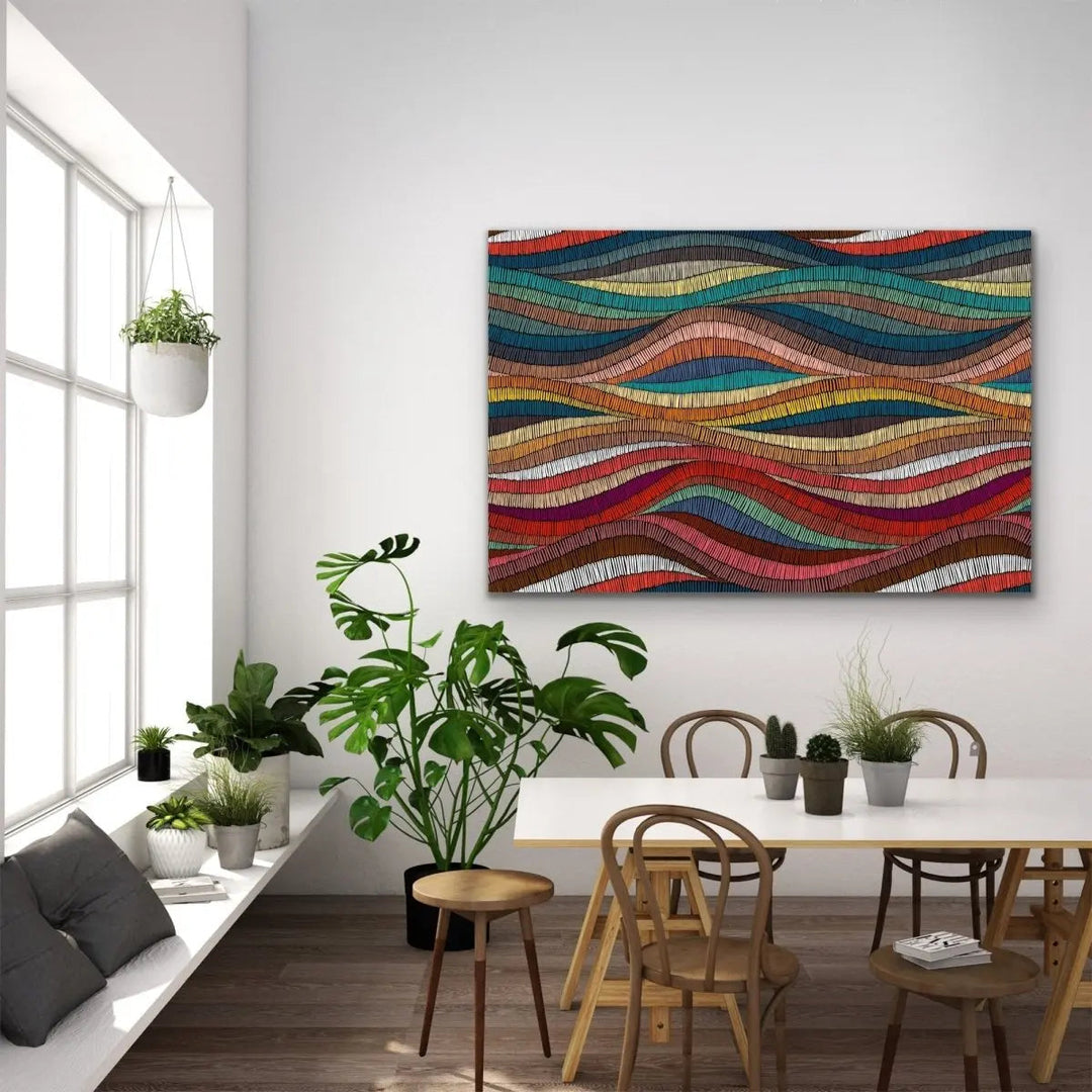 Bohemian Waves (Print Two )- Beautiful Bohemian Style Coloured Print - I Heart Wall Art - Poster Print, Canvas Print or Framed Art Print