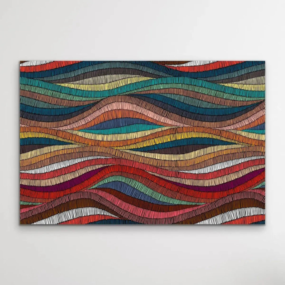 Bohemian Waves (Print Two )- Beautiful Bohemian Style Coloured Print - I Heart Wall Art - Poster Print, Canvas Print or Framed Art Print