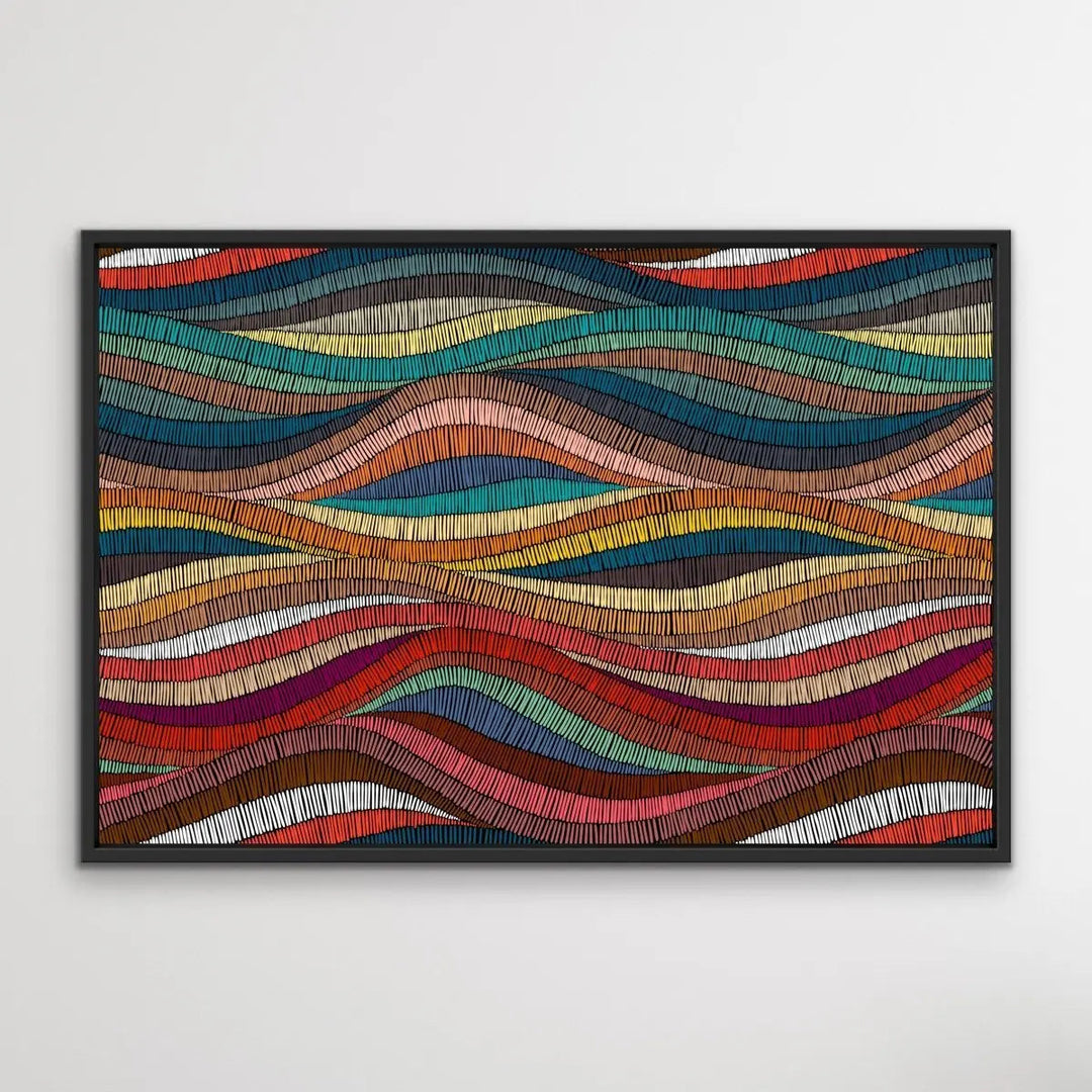 Bohemian Waves (Print Two )- Beautiful Bohemian Style Coloured Print - I Heart Wall Art - Poster Print, Canvas Print or Framed Art Print