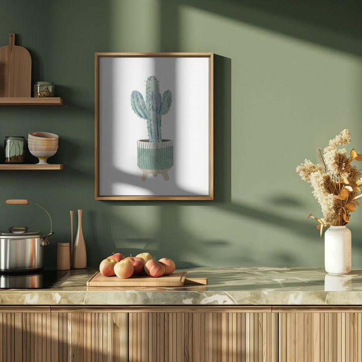 Boho scandi cactus 1 - Stretched Canvas, Poster or Fine Art Print - I Heart Wall Art - Poster Print, Canvas Print or Framed Art Print