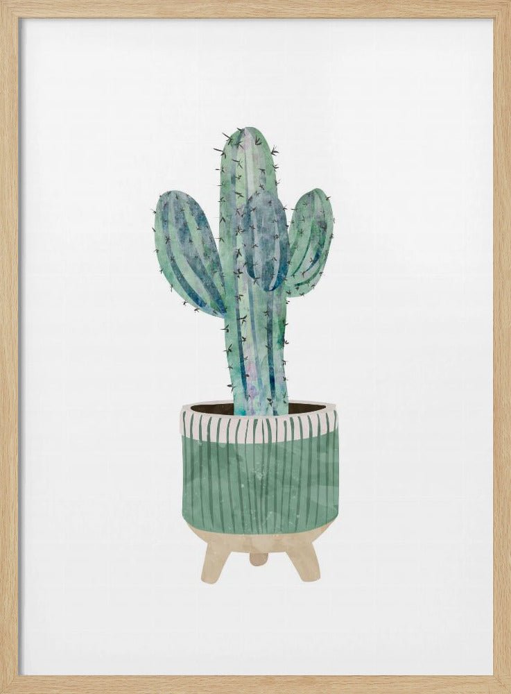Boho scandi cactus 1 - Stretched Canvas, Poster or Fine Art Print - I Heart Wall Art - Poster Print, Canvas Print or Framed Art Print