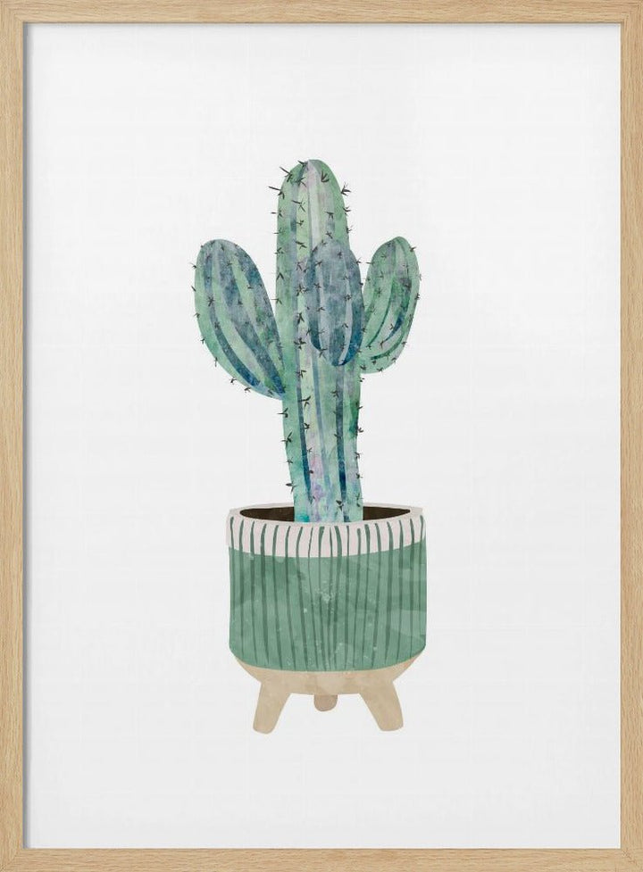 Boho scandi cactus 1 - Stretched Canvas, Poster or Fine Art Print - I Heart Wall Art - Poster Print, Canvas Print or Framed Art Print