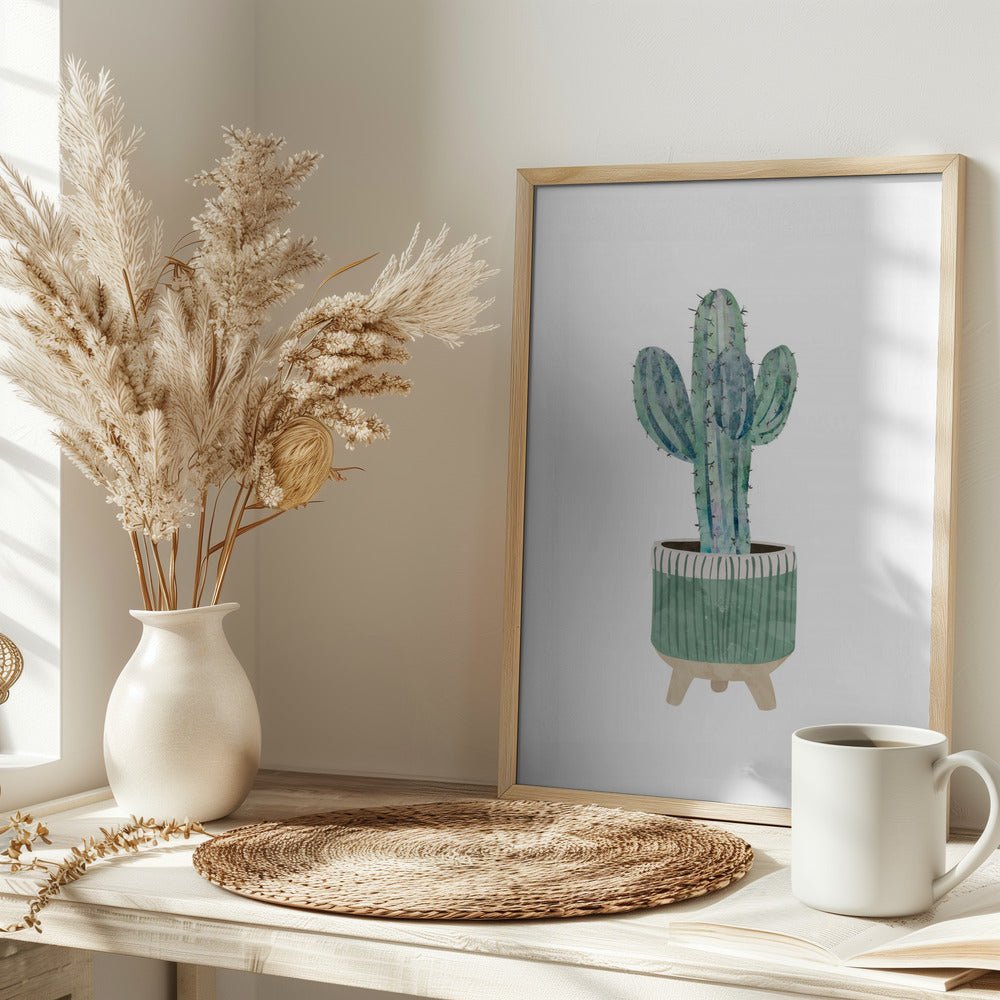 Boho scandi cactus 1 - Stretched Canvas, Poster or Fine Art Print - I Heart Wall Art - Poster Print, Canvas Print or Framed Art Print