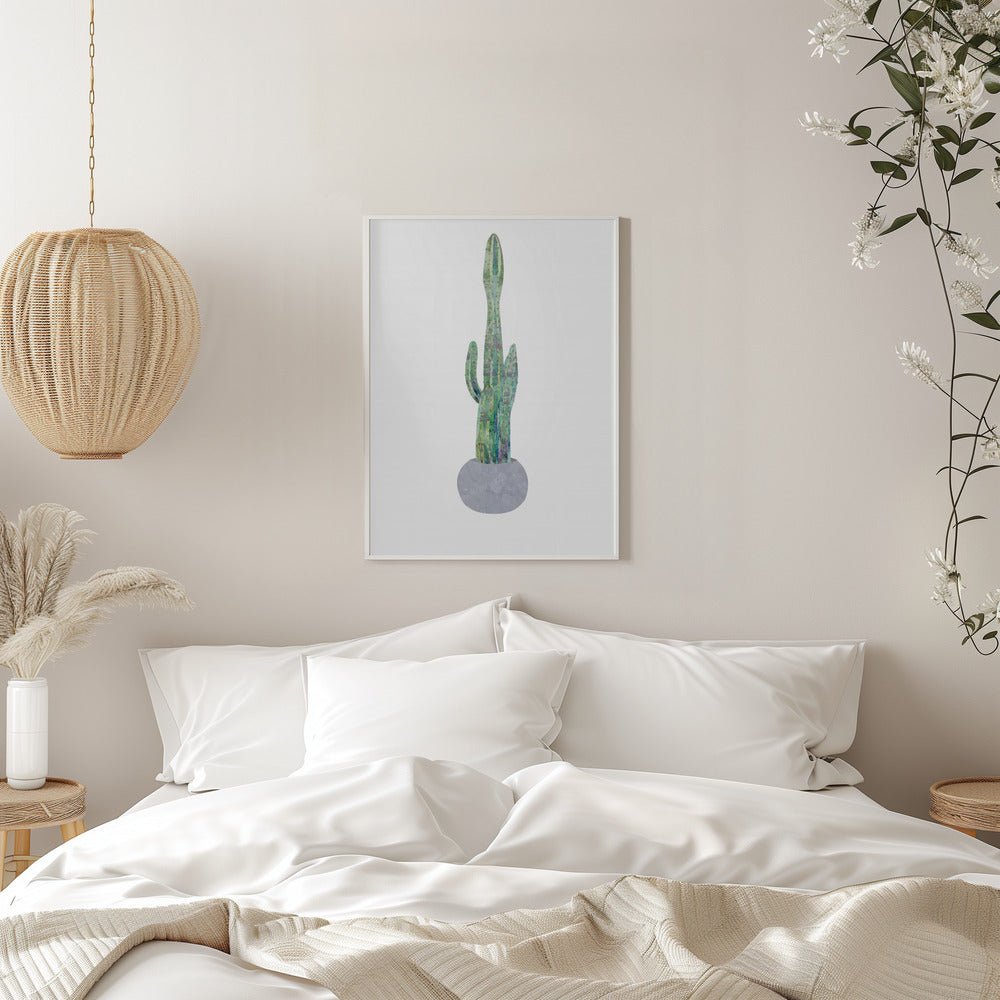 Boho scandi cactus 2 - Stretched Canvas, Poster or Fine Art Print - I Heart Wall Art - Poster Print, Canvas Print or Framed Art Print