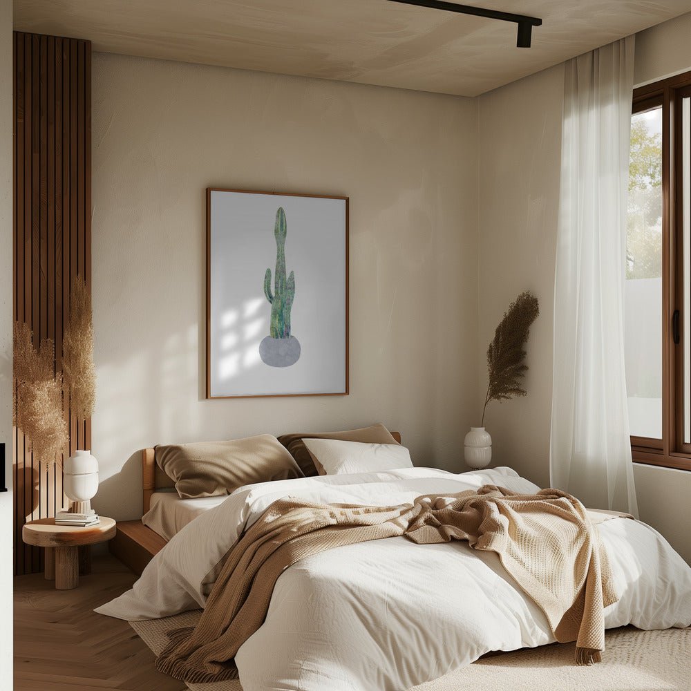 Boho scandi cactus 2 - Stretched Canvas, Poster or Fine Art Print - I Heart Wall Art - Poster Print, Canvas Print or Framed Art Print