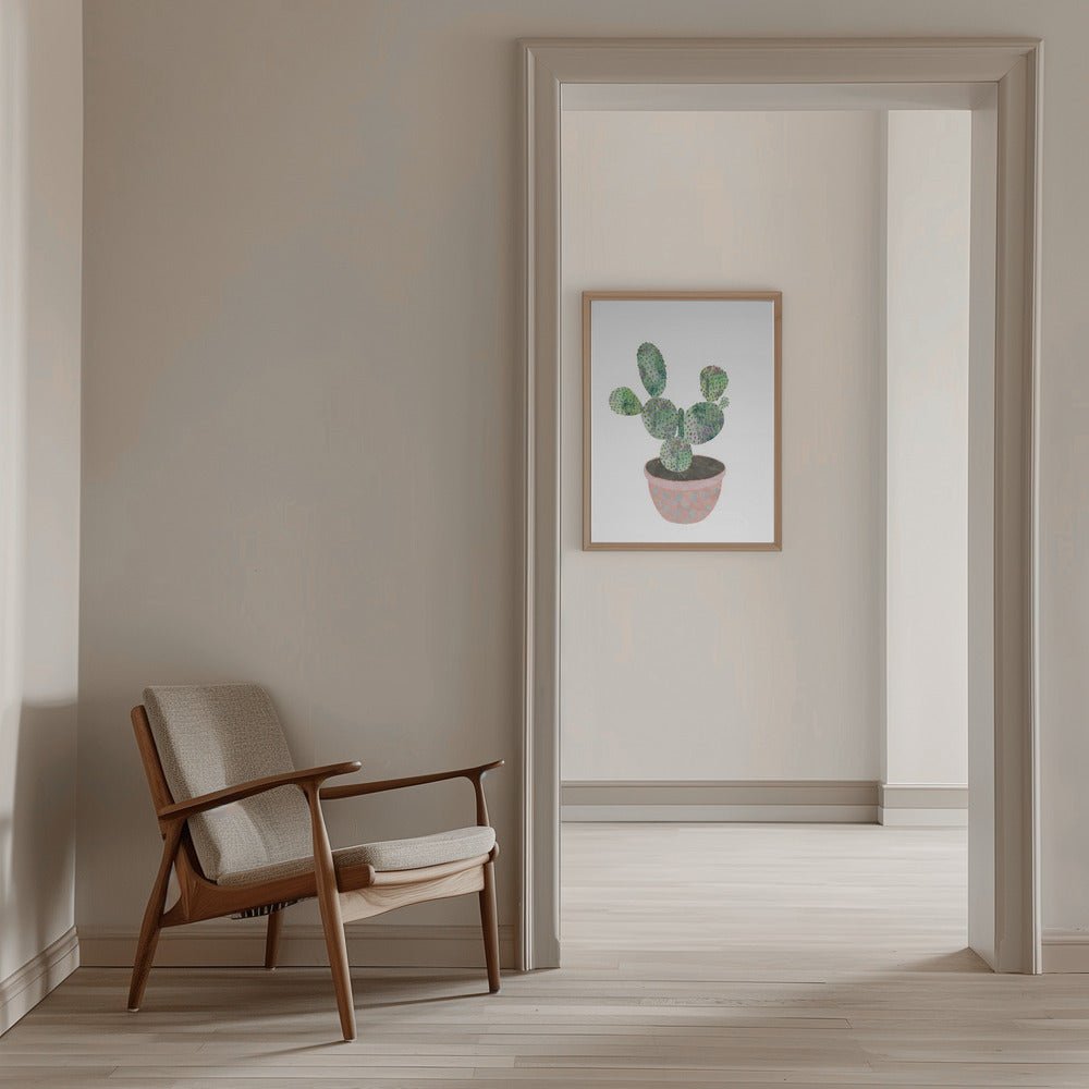 Boho scandi cactus 3 - Stretched Canvas, Poster or Fine Art Print - I Heart Wall Art - Poster Print, Canvas Print or Framed Art Print