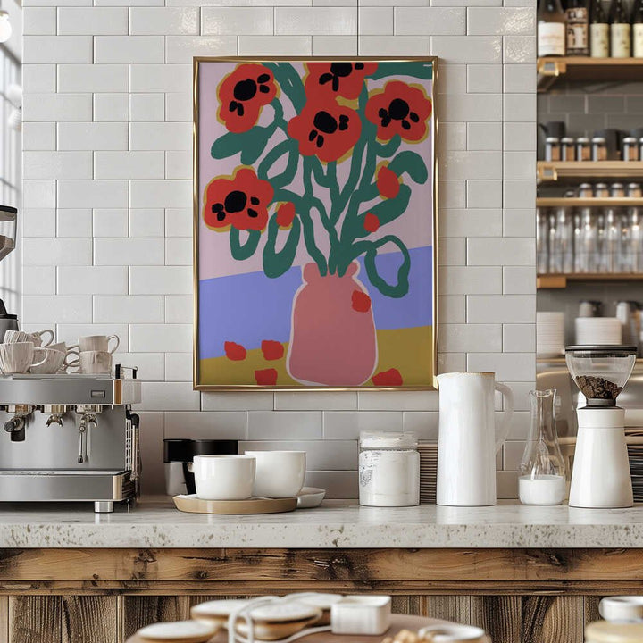 Bold Blooms Vase - Stretched Canvas, Poster or Fine Art Print - I Heart Wall Art - Poster Print, Canvas Print or Framed Art Print