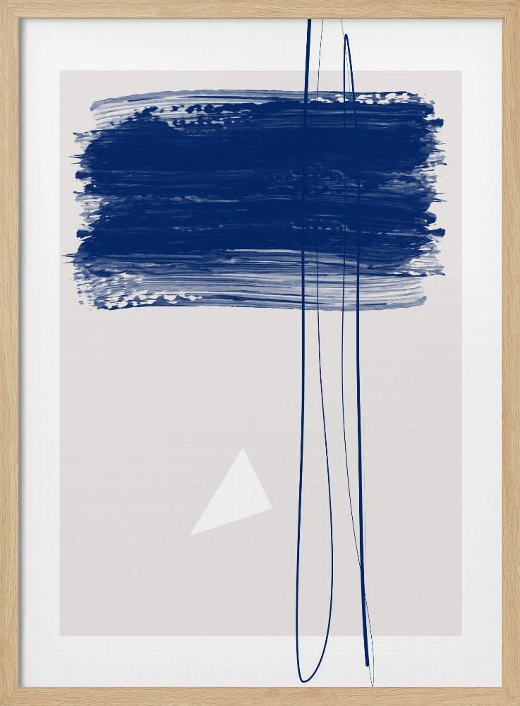 Bold Blue Brushstrokes - Stretched Canvas, Poster or Fine Art Print - I Heart Wall Art - Poster Print, Canvas Print or Framed Art Print