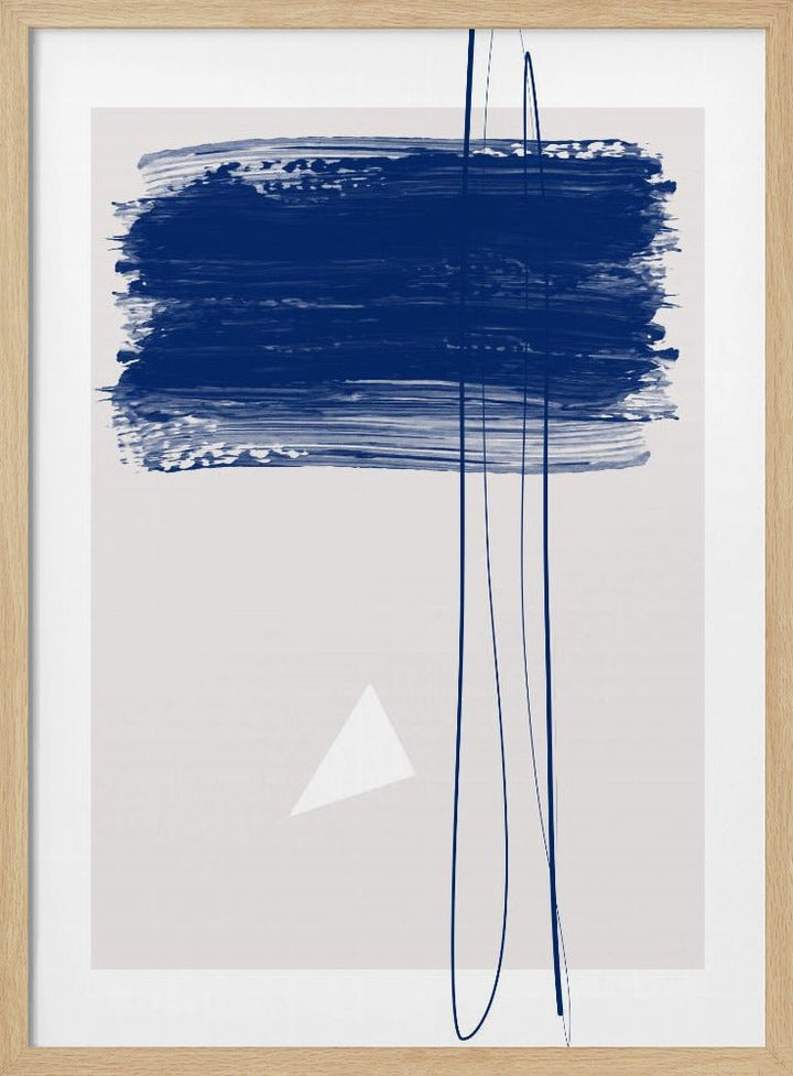Bold Blue Brushstrokes - Stretched Canvas, Poster or Fine Art Print - I Heart Wall Art - Poster Print, Canvas Print or Framed Art Print