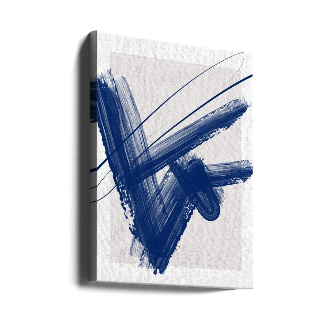 Bold Blue Brushstrokes - Stretched Canvas, Poster or Fine Art Print - I Heart Wall Art - Poster Print, Canvas Print or Framed Art Print
