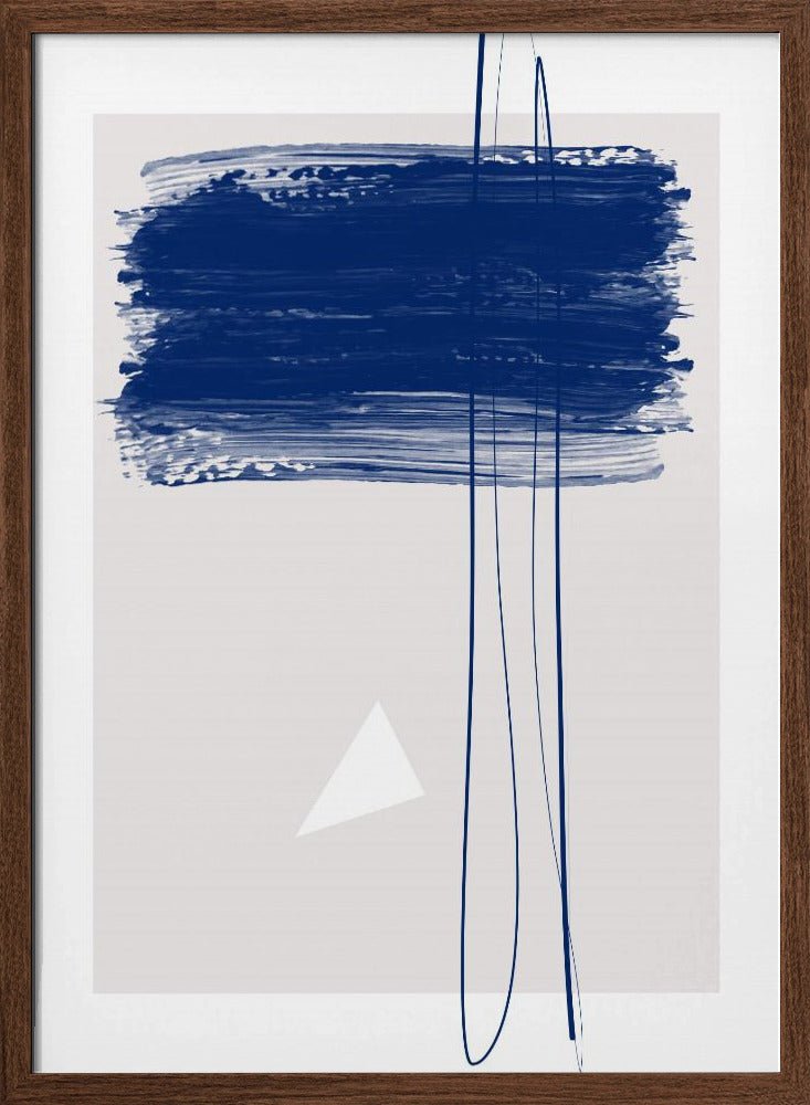 Bold Blue Brushstrokes - Stretched Canvas, Poster or Fine Art Print - I Heart Wall Art - Poster Print, Canvas Print or Framed Art Print