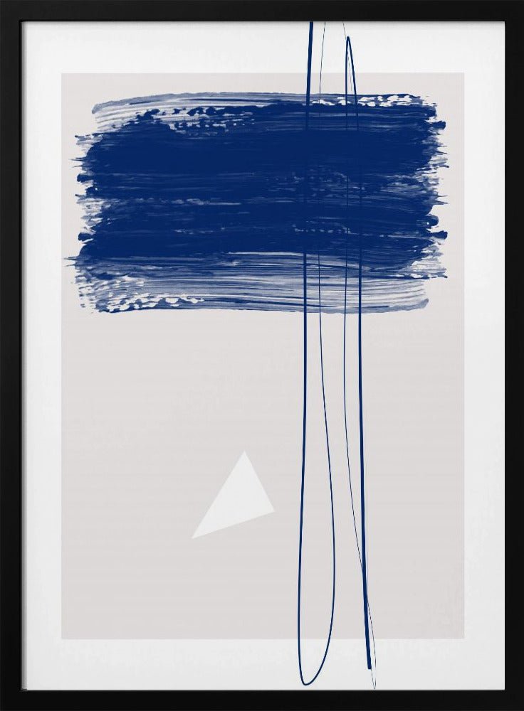 Bold Blue Brushstrokes - Stretched Canvas, Poster or Fine Art Print - I Heart Wall Art - Poster Print, Canvas Print or Framed Art Print