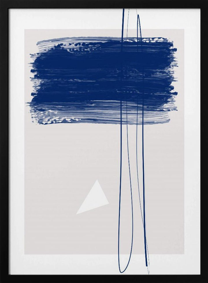 Bold Blue Brushstrokes - Stretched Canvas, Poster or Fine Art Print - I Heart Wall Art - Poster Print, Canvas Print or Framed Art Print