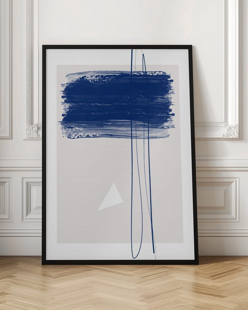 Bold Blue Brushstrokes - Stretched Canvas, Poster or Fine Art Print - I Heart Wall Art - Poster Print, Canvas Print or Framed Art Print