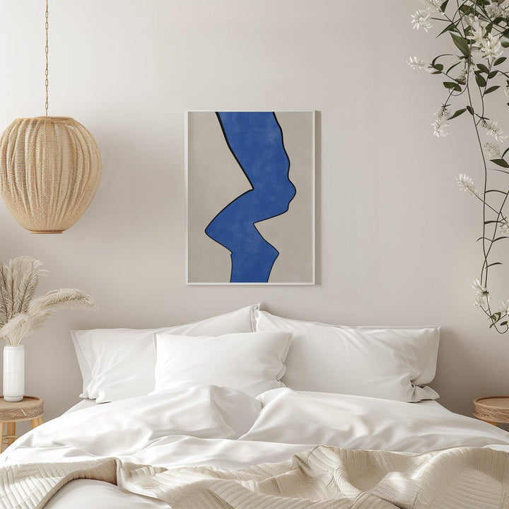 Bold Blue Contour - Stretched Canvas, Poster or Fine Art Print - I Heart Wall Art - Poster Print, Canvas Print or Framed Art Print