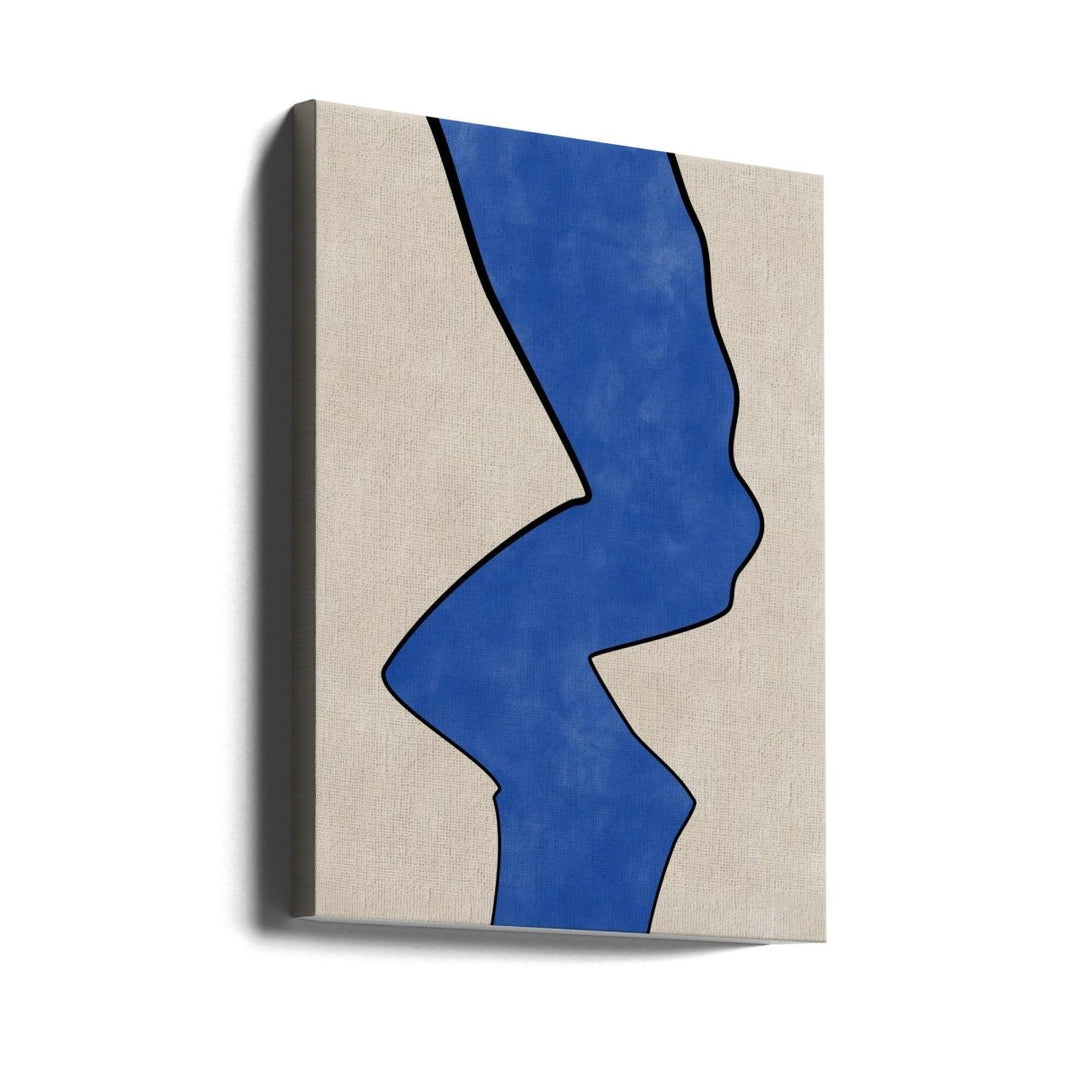 Bold Blue Contour - Stretched Canvas, Poster or Fine Art Print - I Heart Wall Art - Poster Print, Canvas Print or Framed Art Print