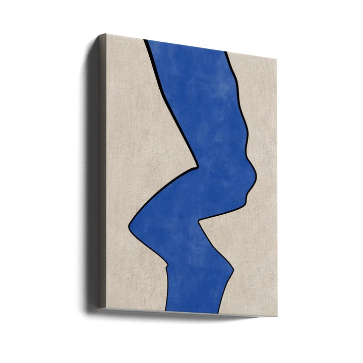 Bold Blue Contour - Stretched Canvas, Poster or Fine Art Print - I Heart Wall Art - Poster Print, Canvas Print or Framed Art Print