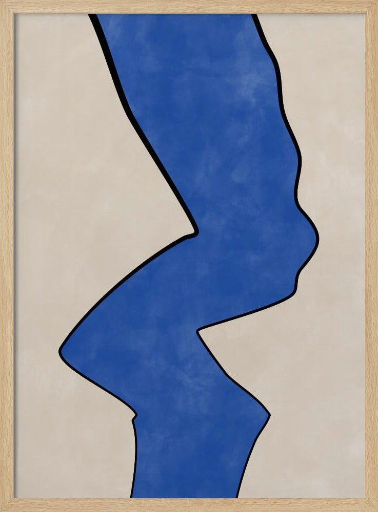 Bold Blue Contour - Stretched Canvas, Poster or Fine Art Print - I Heart Wall Art - Poster Print, Canvas Print or Framed Art Print