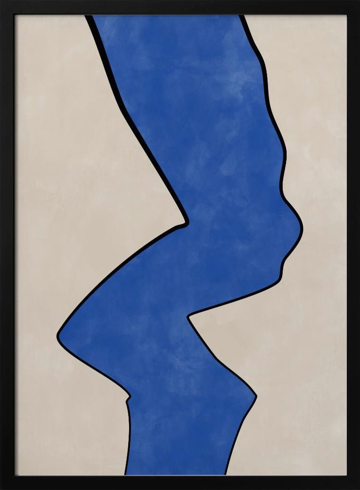 Bold Blue Contour - Stretched Canvas, Poster or Fine Art Print - I Heart Wall Art - Poster Print, Canvas Print or Framed Art Print