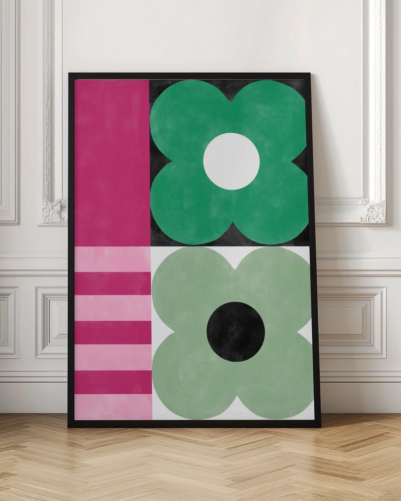 Bold Floral Geometry - Stretched Canvas, Poster or Fine Art Print - I Heart Wall Art - Poster Print, Canvas Print or Framed Art Print