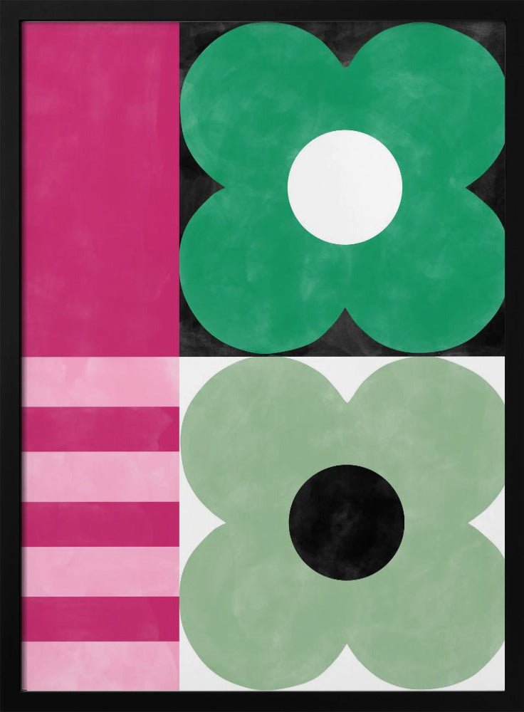 Bold Floral Geometry - Stretched Canvas, Poster or Fine Art Print - I Heart Wall Art - Poster Print, Canvas Print or Framed Art Print