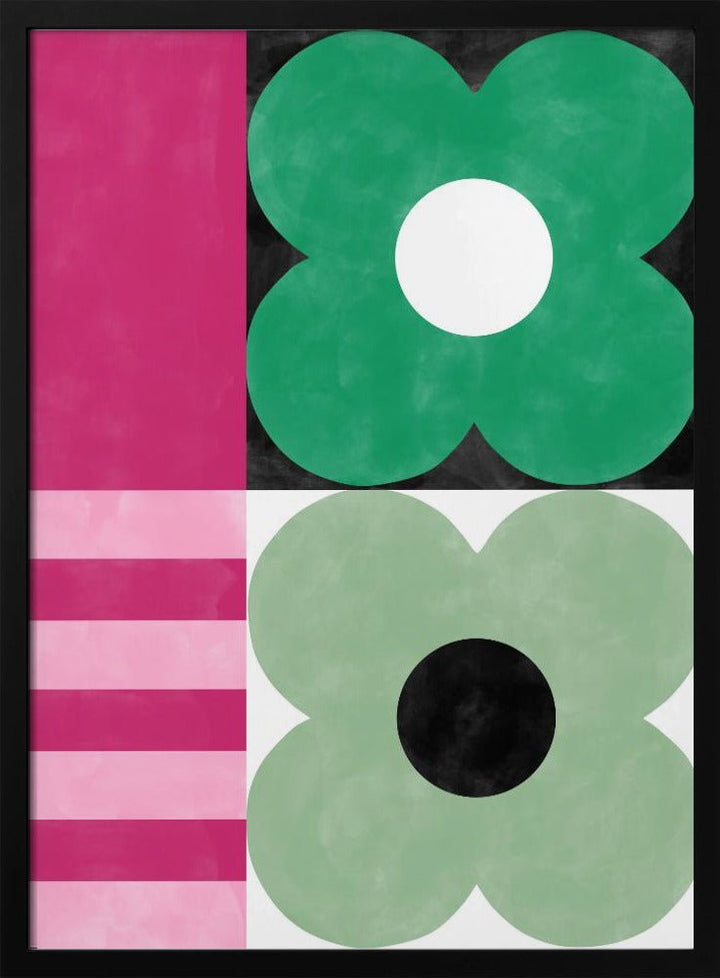 Bold Floral Geometry - Stretched Canvas, Poster or Fine Art Print - I Heart Wall Art - Poster Print, Canvas Print or Framed Art Print