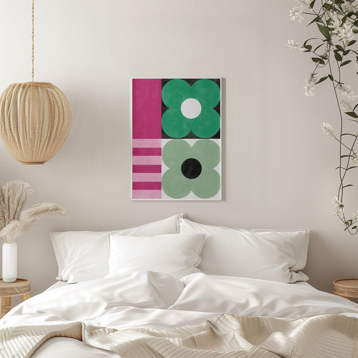 Bold Floral Geometry - Stretched Canvas, Poster or Fine Art Print - I Heart Wall Art - Poster Print, Canvas Print or Framed Art Print
