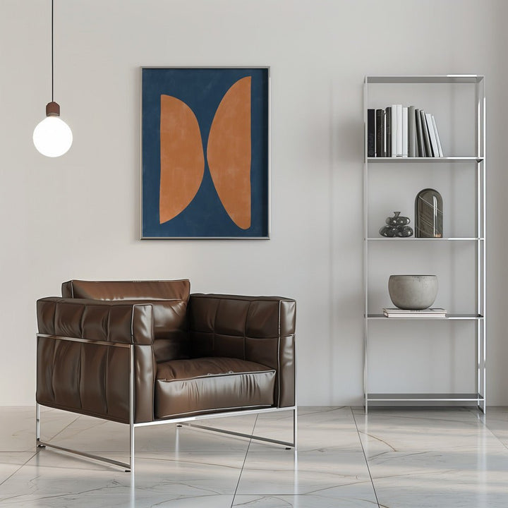 Bold Orange Geometric Shapes - Stretched Canvas, Poster or Fine Art Print - I Heart Wall Art - Poster Print, Canvas Print or Framed Art Print