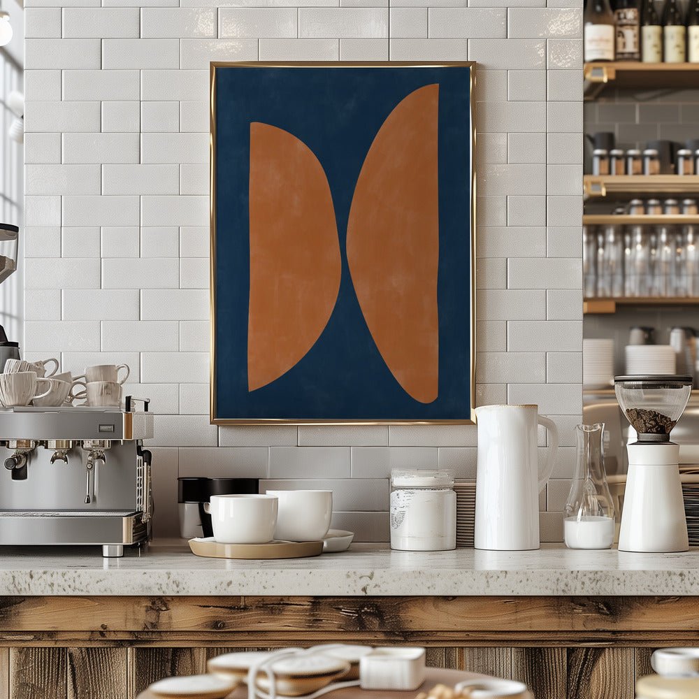Bold Orange Geometric Shapes - Stretched Canvas, Poster or Fine Art Print - I Heart Wall Art - Poster Print, Canvas Print or Framed Art Print