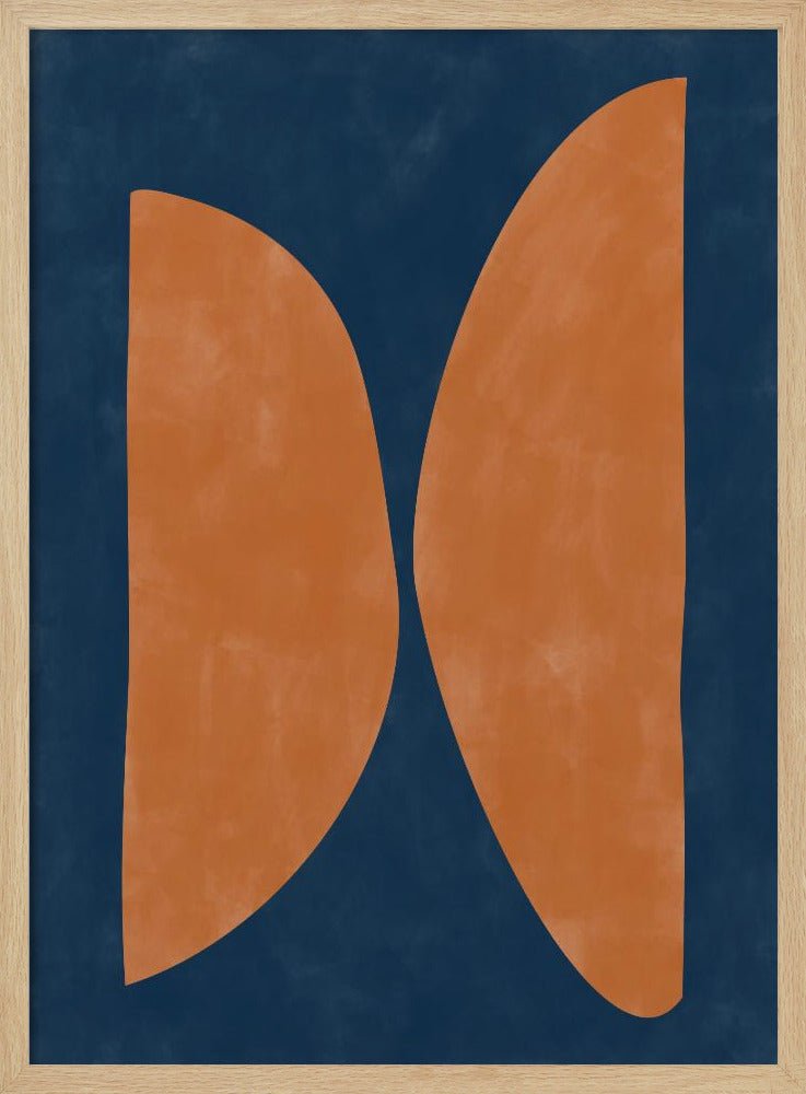 Bold Orange Geometric Shapes - Stretched Canvas, Poster or Fine Art Print - I Heart Wall Art - Poster Print, Canvas Print or Framed Art Print
