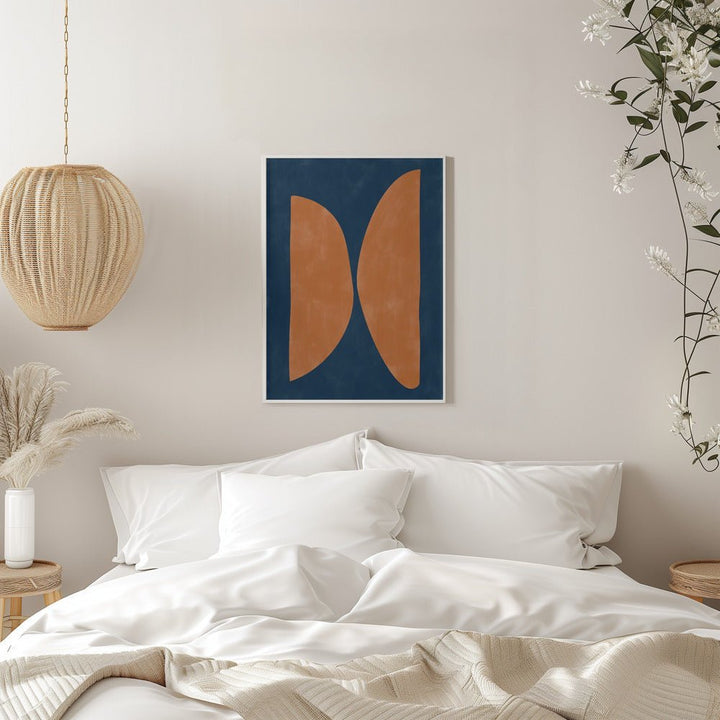 Bold Orange Geometric Shapes - Stretched Canvas, Poster or Fine Art Print - I Heart Wall Art - Poster Print, Canvas Print or Framed Art Print