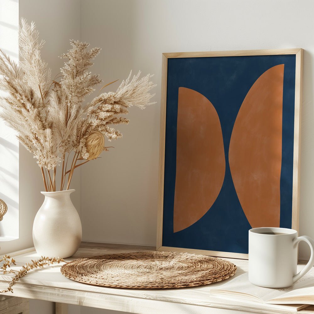 Bold Orange Geometric Shapes - Stretched Canvas, Poster or Fine Art Print - I Heart Wall Art - Poster Print, Canvas Print or Framed Art Print