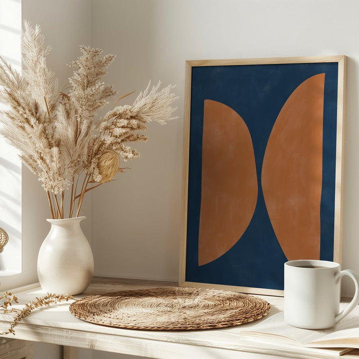 Bold Orange Geometric Shapes - Stretched Canvas, Poster or Fine Art Print - I Heart Wall Art - Poster Print, Canvas Print or Framed Art Print
