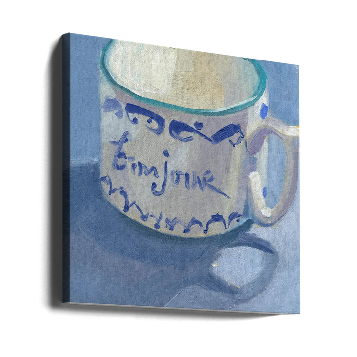 Bon Jour - Square Stretched Canvas, Poster or Fine Art Print I Heart Wall Art