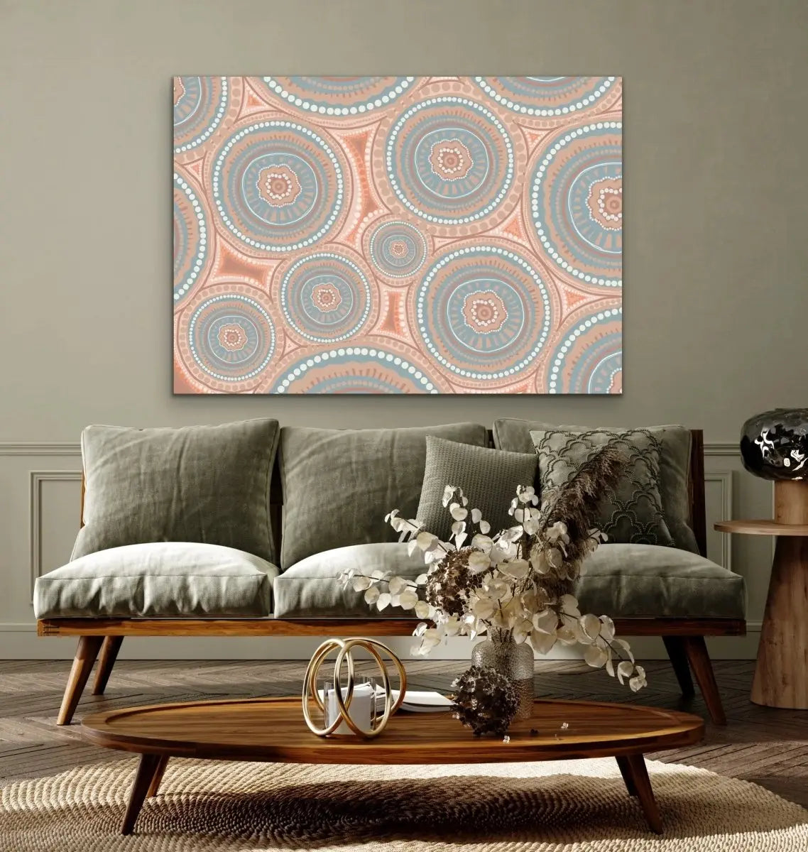 Bora Rings - Original-Aboriginal Art Print By Leah Cummins - I Heart Wall Art - Poster Print, Canvas Print or Framed Art Print