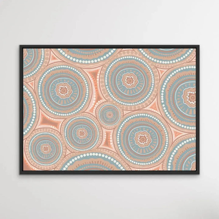 Bora Rings - Original-Aboriginal Art Print By Leah Cummins - I Heart Wall Art - Poster Print, Canvas Print or Framed Art Print