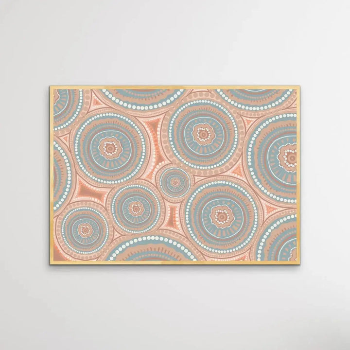 Bora Rings - Original-Aboriginal Art Print By Leah Cummins - I Heart Wall Art - Poster Print, Canvas Print or Framed Art Print