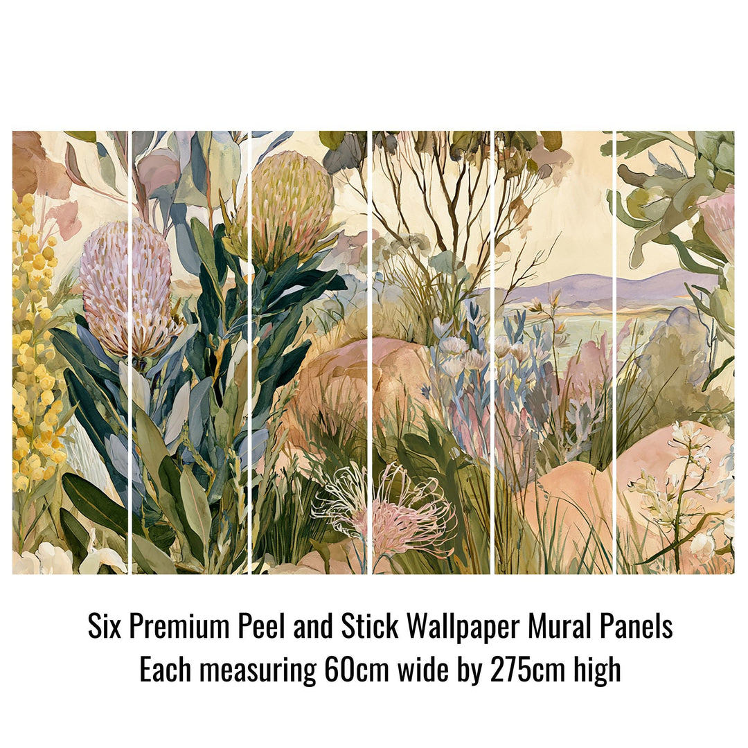 Botanical Daydream- Floral Peel and Stick Premium Wallpaper Mural