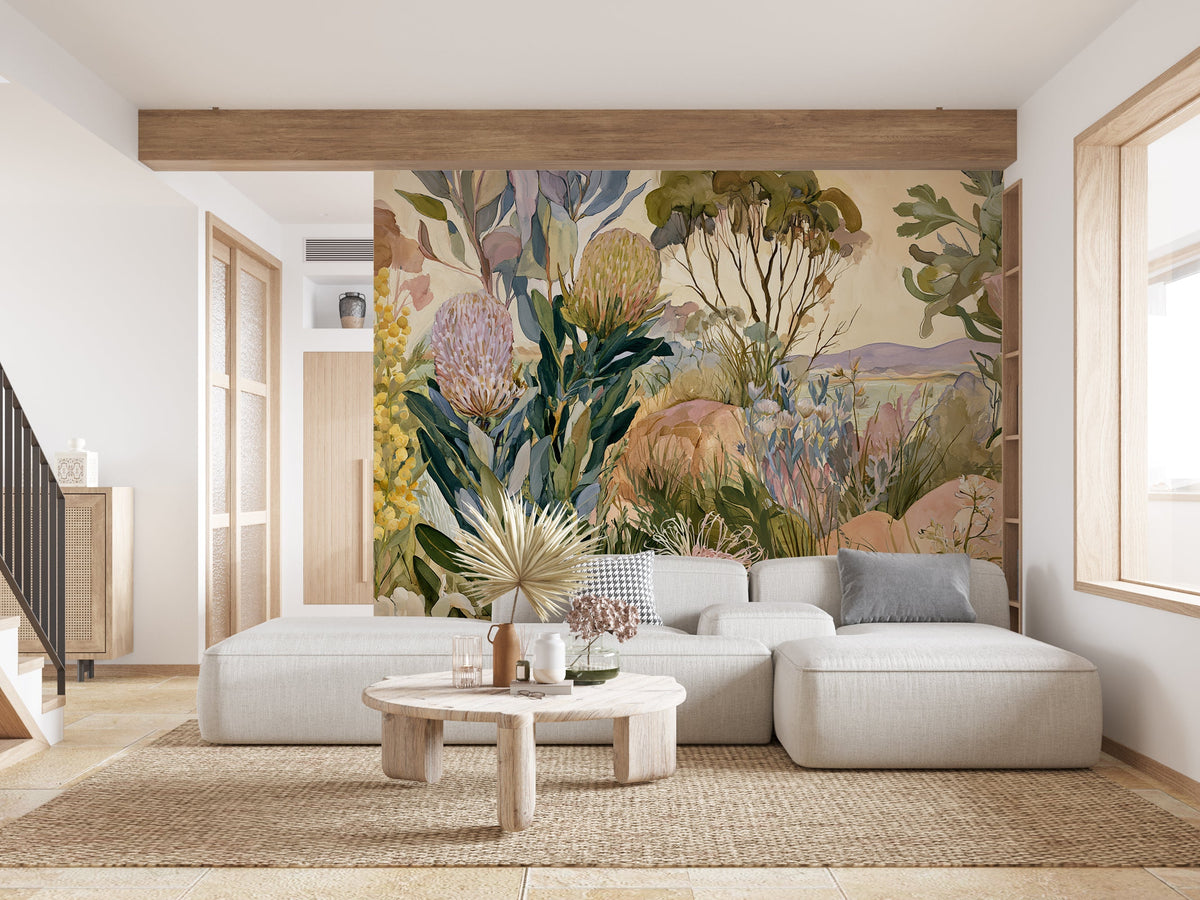 Botanical Daydream- Floral Peel and Stick Premium Wallpaper Mural