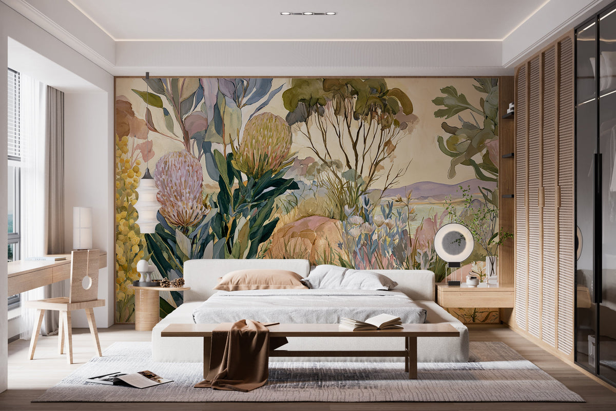 Botanical Daydream- Floral Peel and Stick Premium Wallpaper Mural
